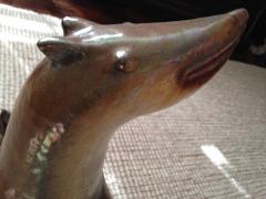 UNUSUAL MODERNIST ITALIAN TERRACOTTA WEASEL SCULPTURE - 781989