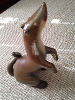 UNUSUAL MODERNIST ITALIAN TERRACOTTA WEASEL SCULPTURE - 781990