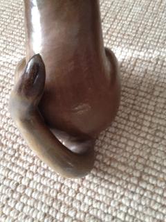UNUSUAL MODERNIST ITALIAN TERRACOTTA WEASEL SCULPTURE - 781995