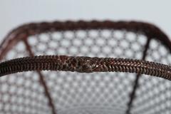 Ueda Shounsai Splayed Handled Flower Basket in Hexagonal Plaiting ca 1940 - 4817405