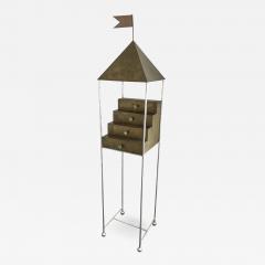 Ugo La Pietra Flag Brass Cabinet by Ugo La Pietra for Banci Firenze Italy 1980s - 2473022