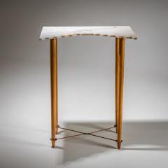 Ugo La Pietra Pair of Wall Consoles with Marble Tops attributed to Ugo la Pietra Italy - 4382194