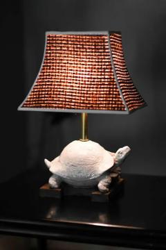 Ugo Zaccagnini Ceramic Turtle Table Lamp by Zaccagnini 1970s - 3347568