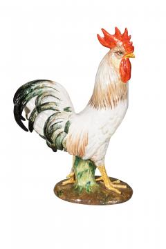 Ugo Zaccagnini Large Majolica Rooster By Ugo Zaccagnini - 4246624