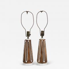 Ugo Zaccagnini Pair of Ugo Zaccagnini Mid Century Italian Ceramic Cats Cradle Table Lamps - 4167806