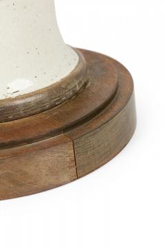Ugo Zaccagnini Ugo Zaccagnini Mid Century Italian Ceramic Tall Urn Table Lamp on Wood Stand - 4162710
