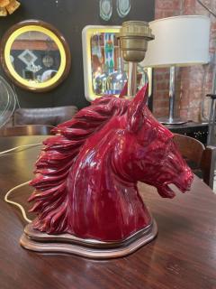 Ugo Zaccagnini Ugo Zaccagnini pair Ceramic Horse Heads Table Lamps Italy 1950s - 1204653