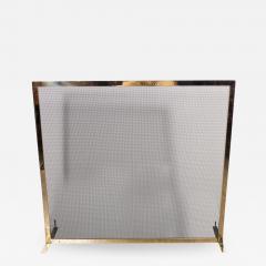 Ultra Chic Custom Minimalist Fire Screen Polished and Lacquered Brass - 1580270