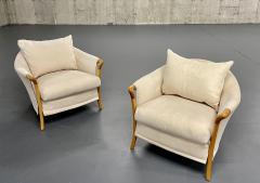 Umberto Asnago Pair of Umberto Asnago for Giorgetti Lounge Chairs Arm Chairs Bergeres - 2518601