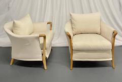 Umberto Asnago Pair of Umberto Asnago for Giorgetti Lounge Chairs Arm Chairs Bergeres - 2518604