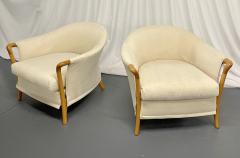 Umberto Asnago Pair of Umberto Asnago for Giorgetti Lounge Chairs Arm Chairs Bergeres - 2518608