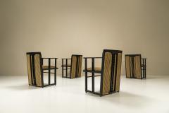 Umberto Asnago Set of Four Galaxy Dining Room Chairs by Umberto Asnago Italy 1980s - 3086745