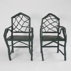 Umberto Pasti PAIR OF GREEN LACQUER ROOT ARMCHAIRS - 2678123