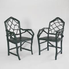 Umberto Pasti PAIR OF GREEN LACQUER ROOT ARMCHAIRS - 2678124