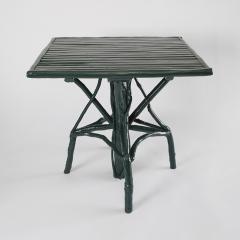 Umberto Pasti PAIR OF GREEN LACQUER ROOT SQUARE TABLE - 2678136