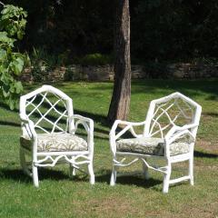 Umberto Pasti PAIR OF LOW ARMCHAIRS ROYAL in white lacquered arbutus 2026 - 4733093