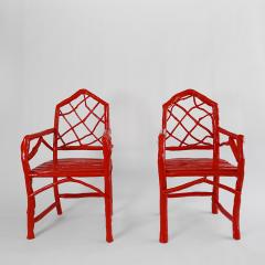 Umberto Pasti PAIR OF RED LACQUER ROOT ARMCHAIRS - 2678210