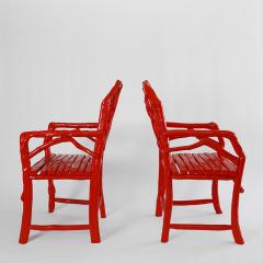 Umberto Pasti PAIR OF RED LACQUER ROOT ARMCHAIRS - 2678211