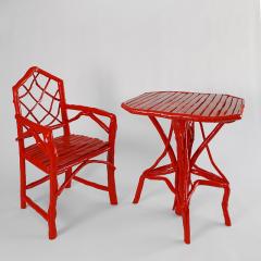 Umberto Pasti PAIR OF RED LACQUER ROOT ARMCHAIRS - 2678212