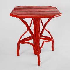 Umberto Pasti RED LACQUER ROOT OCTOGONAL TABLE - 2678165