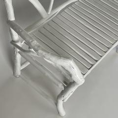 Umberto Pasti WHITE LACQUER ROOT WIDE BENCH 74  - 2678090