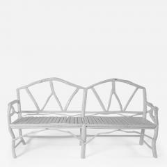 Umberto Pasti WHITE LACQUER ROOT WIDE BENCH 74  - 2680236