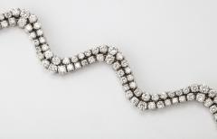 Undulating Diamond and White Gold Bracelet - 949834