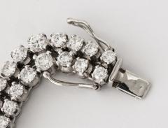 Undulating Diamond and White Gold Bracelet - 949838