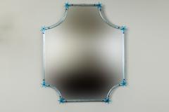 Unique Aquamarine Murano Blown Star Mirror - 4096374