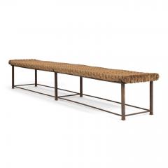 Unique Artisan Steel Bench with Rope Seat - 4387169