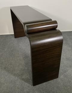 Unique Bespoke Zebrawood Console Waterfall Edge with Cylinder Antonio Fortuna - 2237864