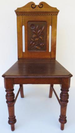 Unique English Oak Side Chair Circa 1885 - 2756196