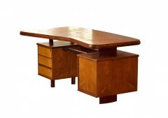 Unique French Modern Solid Rosewood Desk Pierre Chapo 1950s - 4172712