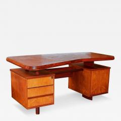 Unique French Modern Solid Rosewood Desk Pierre Chapo 1950s - 4222034