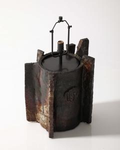 Unique Glazed Ceramic Table Lamp France c 1950 - 4102285