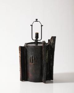Unique Glazed Ceramic Table Lamp France c 1950 - 4102287
