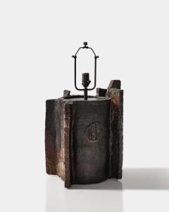 Unique Glazed Ceramic Table Lamp France c 1950 - 4102289