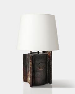 Unique Glazed Ceramic Table Lamp France c 1950 - 4102292