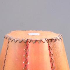 Unique Handcrafted Organic Wooden Ball Lamp and Handmade Shade Finland 1940s - 4360277