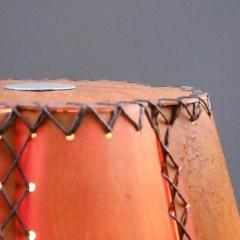 Unique Handcrafted Organic Wooden Ball Lamp and Handmade Shade Finland 1940s - 4360279