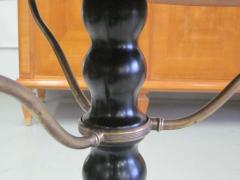 Unique Italian Modern Neoclassical Hammered Brass Copper Side End Table 1930 - 1861291