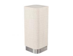 Unique Linen Wrapped Pedestal Stand with Metal Base - 4472309