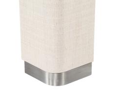 Unique Linen Wrapped Pedestal Stand with Metal Base - 4472312
