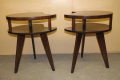 Unique Mid Century Side tables with a Walnut Finish - 1279989