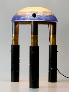 Unique Monumental Adjustable Solid Brass and Glass Table or Floor Lamp 1980s - 2528336