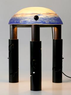 Unique Monumental Adjustable Solid Brass and Glass Table or Floor Lamp 1980s - 2528338