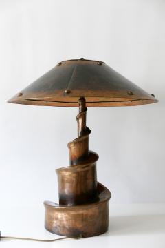 Unique Monumental Brutalist Bronze Table Lamp or Floor Light Germany 1980s - 1931098