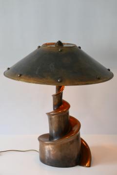 Unique Monumental Brutalist Bronze Table Lamp or Floor Light Germany 1980s - 1931104