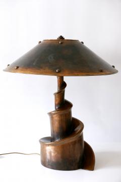Unique Monumental Brutalist Bronze Table Lamp or Floor Light Germany 1980s - 1931107