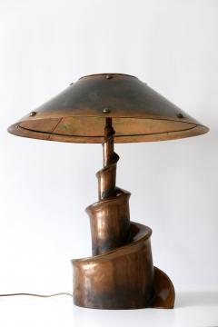 Unique Monumental Brutalist Bronze Table Lamp or Floor Light Germany 1980s - 1931108